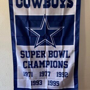 Dallas Cowboys Super Bowl Champions 3’x5' Banner Flag! BRAND NEW
